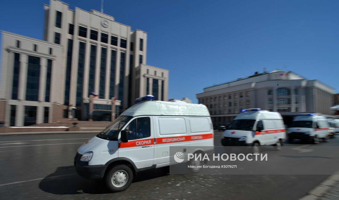 Вручение автомобилей "Скорой медицинской помощи" учреждениям здравоохранения Республики Татарстан