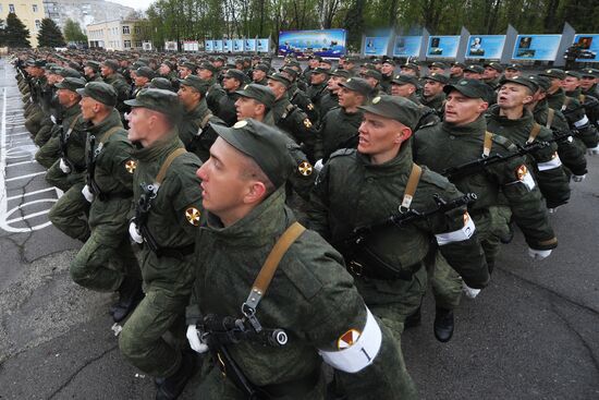 Репетиция парада Победы в Новочеркасске