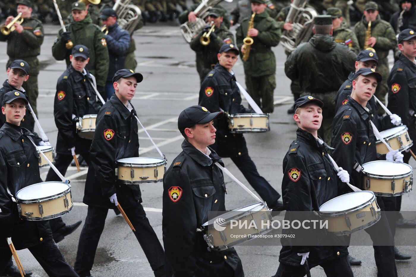 Репетиция парада Победы в Новочеркасске