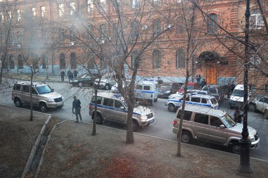 Вооружённое нападение на приёмную ФСБ произошло в Хабаровске