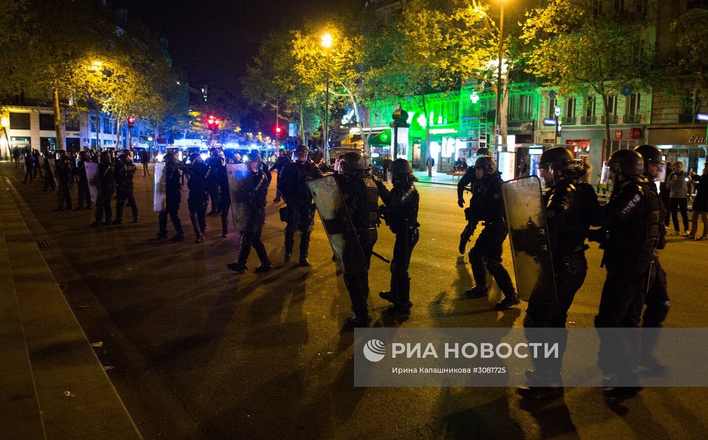 Акции протеста в Париже