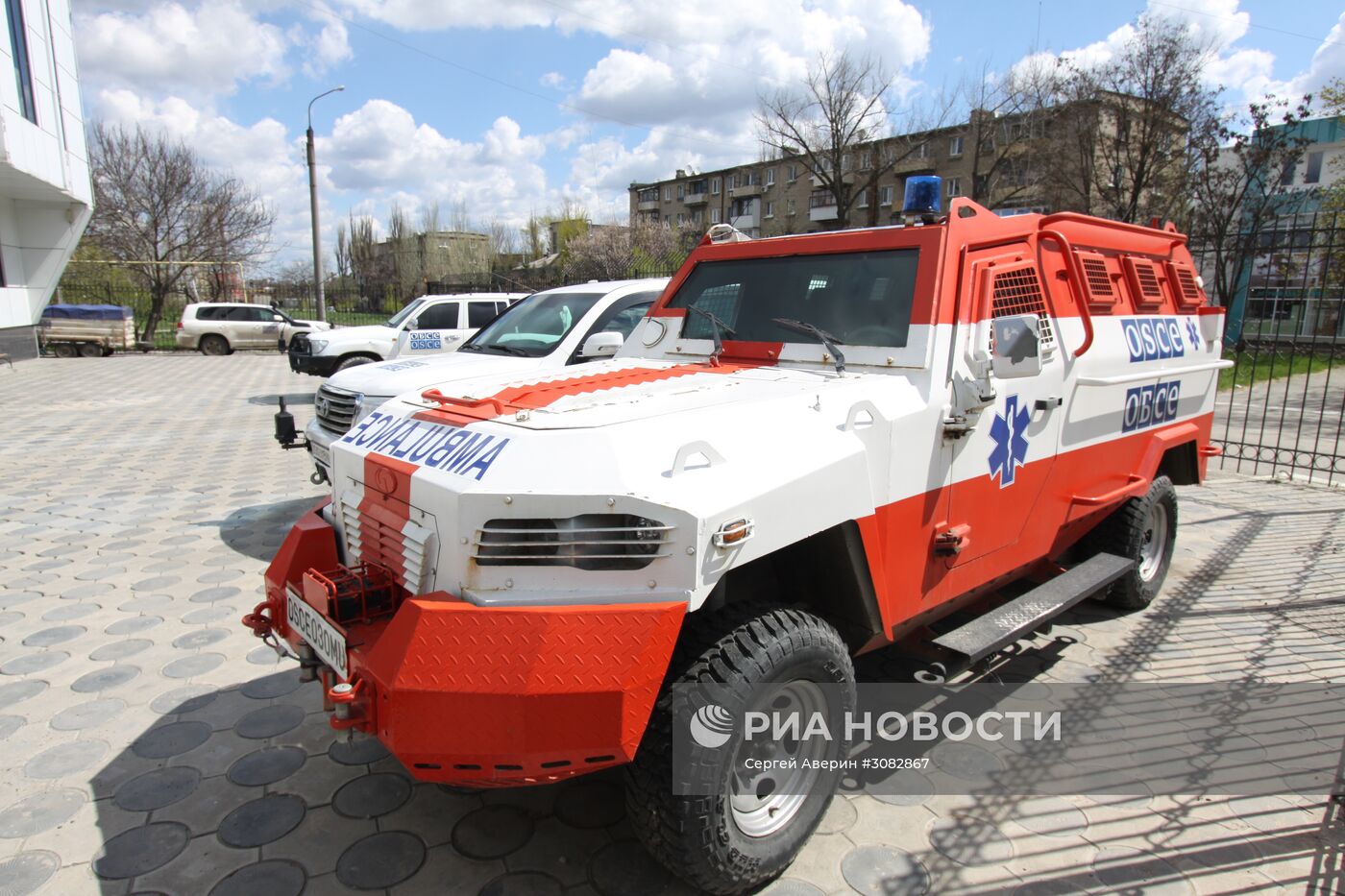 Представители миссии ОБСЕ на Украине посетили место взрыва машины ОБСЕ в  Луганской области | РИА Новости Медиабанк