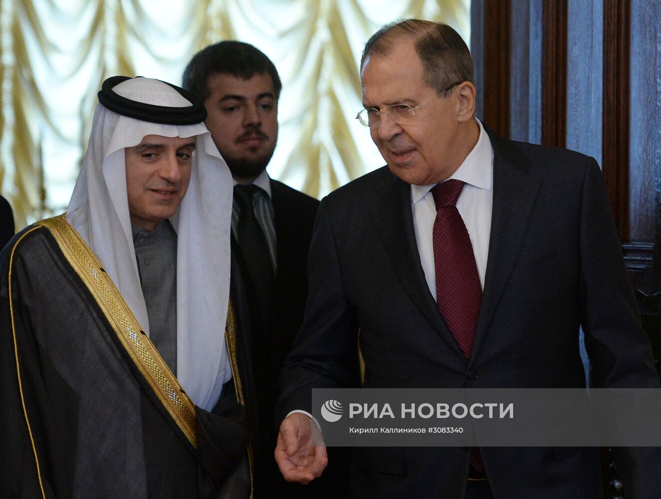 Встреча глав МИД РФ и Саудовской Аравии С. Лаврова и А. Аль-Джубейра