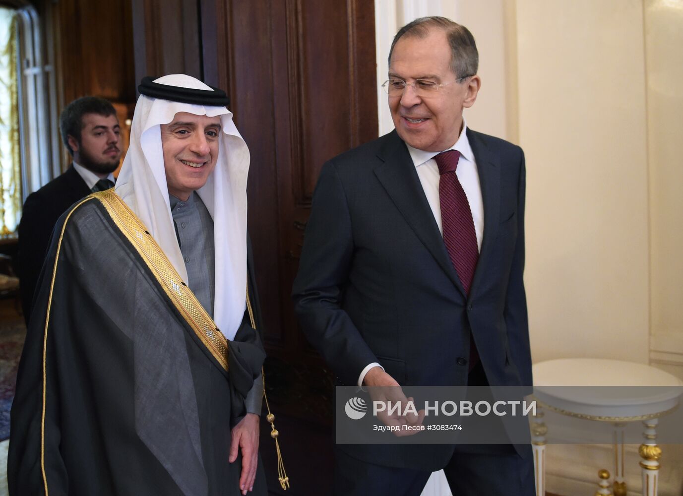 Встреча глав МИД РФ и Саудовской Аравии С. Лаврова и А. Аль-Джубейра