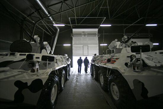 Подготовка военной техники, участвующей в Параде Победы