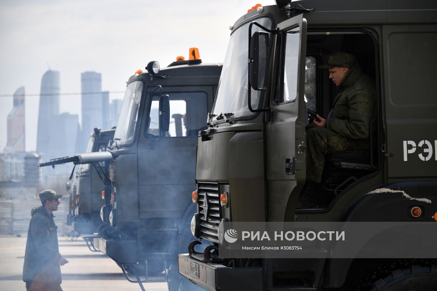 Подготовка военной техники, участвующей в Параде Победы