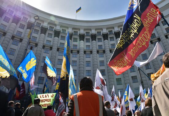 Акция в Киеве против принятия нового Трудового кодекса