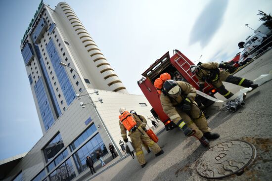 Учения МЧС в Казани