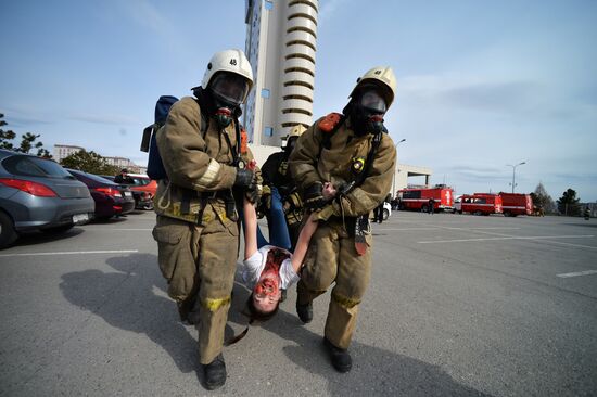 Учения МЧС в Казани