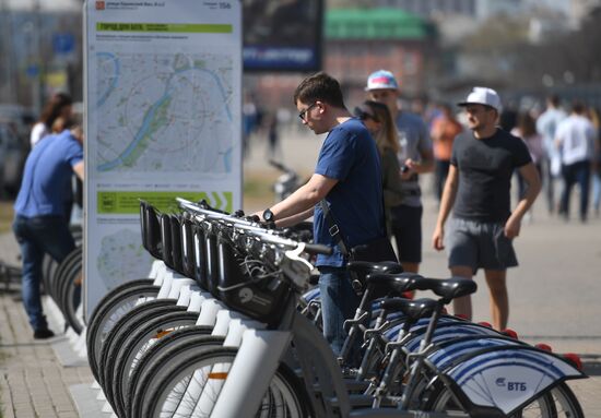 Открытие пунктов велопроката в Москве