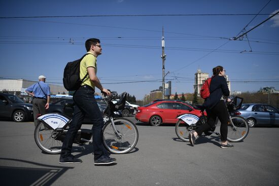 Открытие пунктов велопроката в Москве