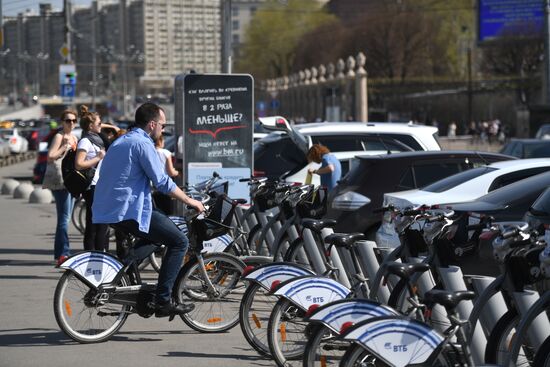 Открытие пунктов велопроката в Москве