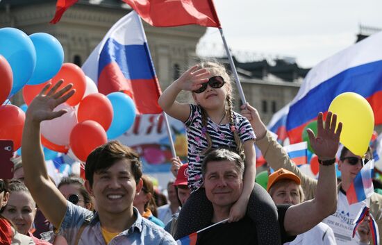 Первомайская демонстрация на Красной площади