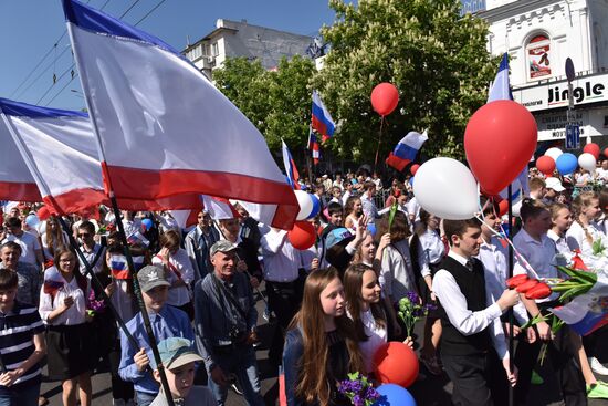 Первомайские демонстрации в городах России