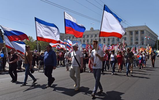 Первомайские демонстрации в городах России