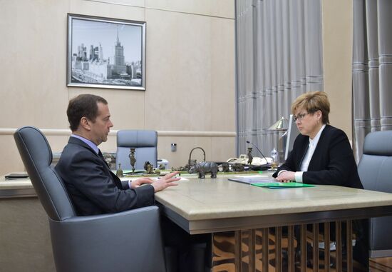 Премьер-министр РФ Д. Медведев встретился с губернатором Забайкальского края Н. Ждановой