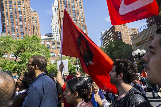Акции протеста в Нью-Йорке