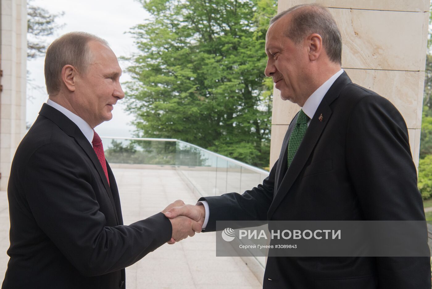 Встреча президента РФ В. Путина с президентом Турции Р. Эрдоганом