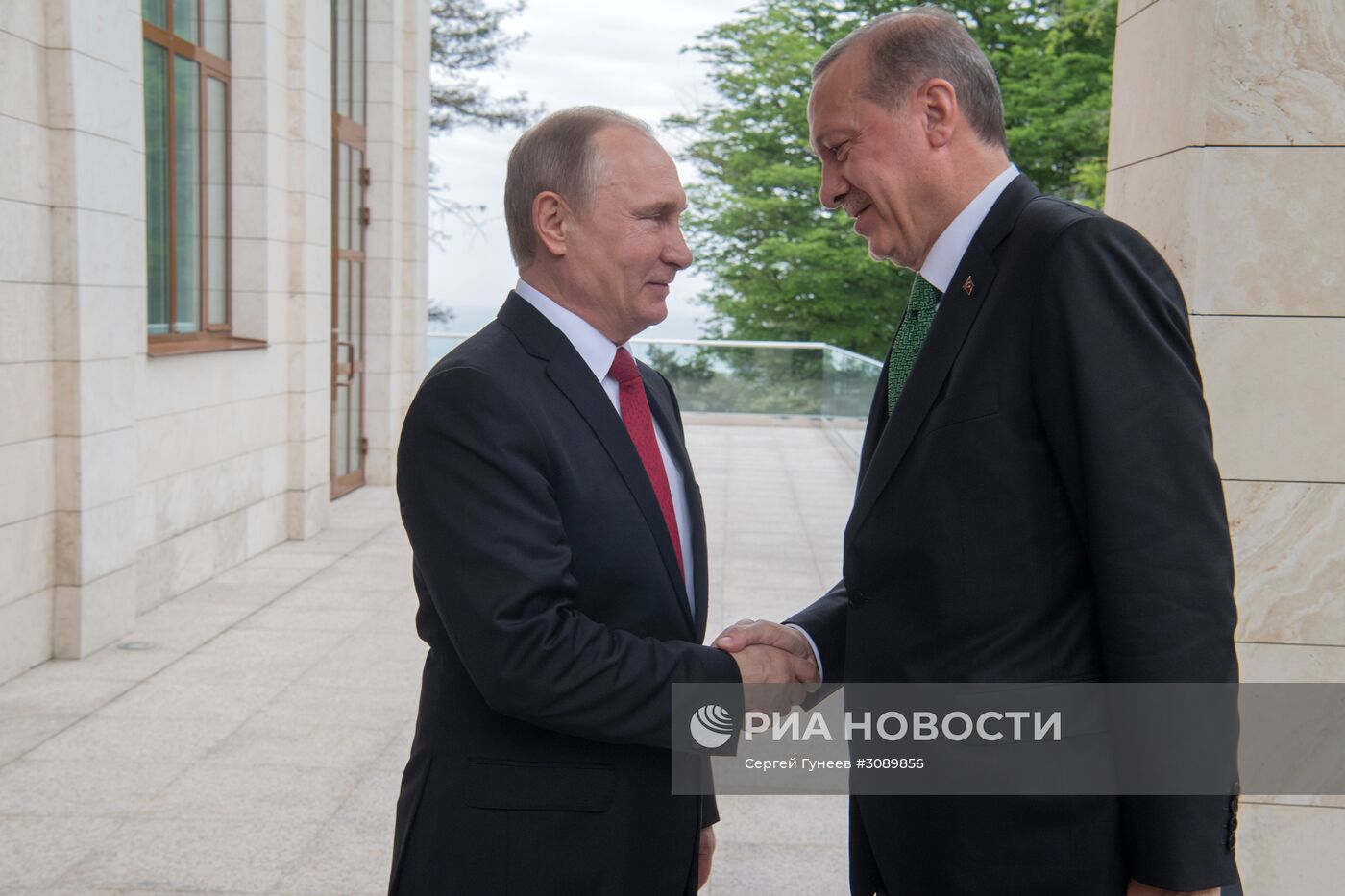 Встреча президента РФ В. Путина с президентом Турции Р. Эрдоганом
