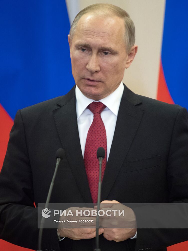 Встреча президента РФ В. Путина с президентом Турции Р. Эрдоганом