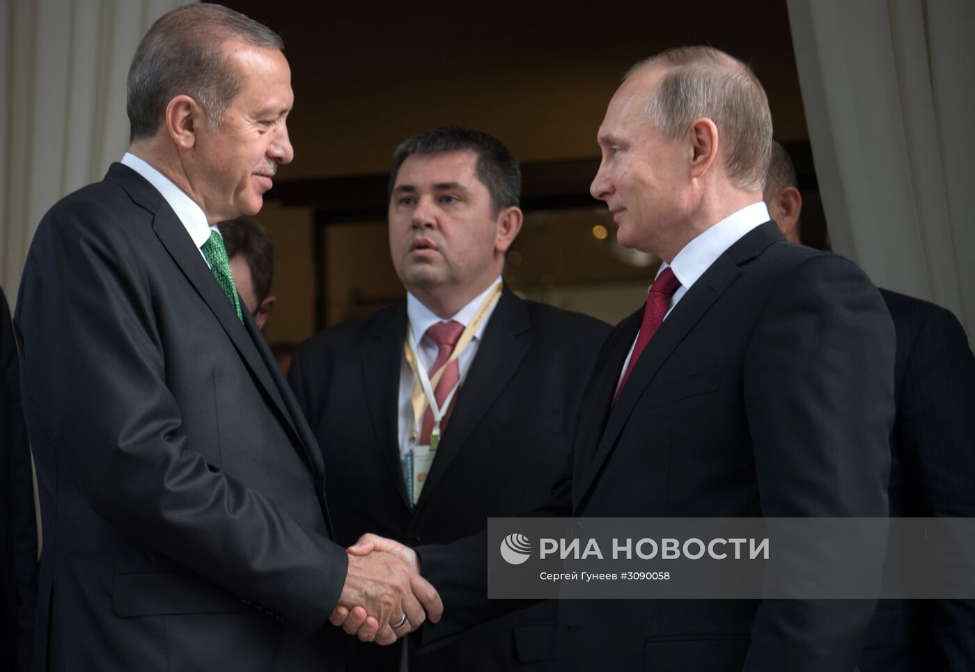 Встреча президента РФ В. Путина с президентом Турции Р. Эрдоганом