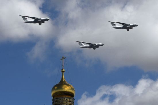 Репетиция воздушной части парада Победы