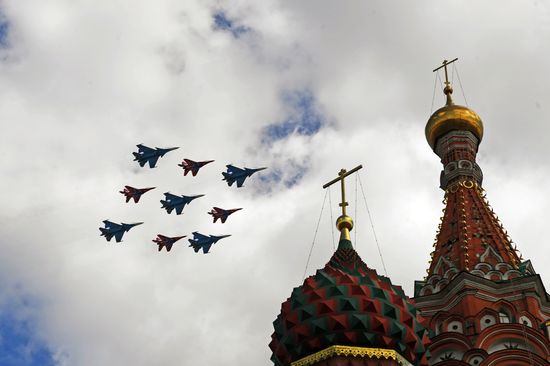 Репетиция воздушной части Парада Победы