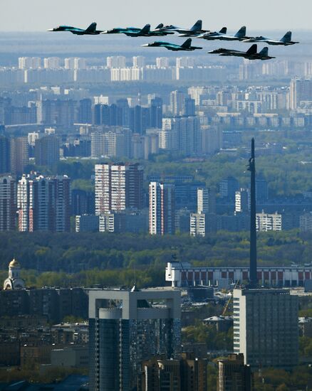 Репетиция воздушной части парада Победы