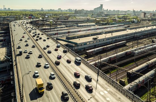 Рижская эстакада в Москве