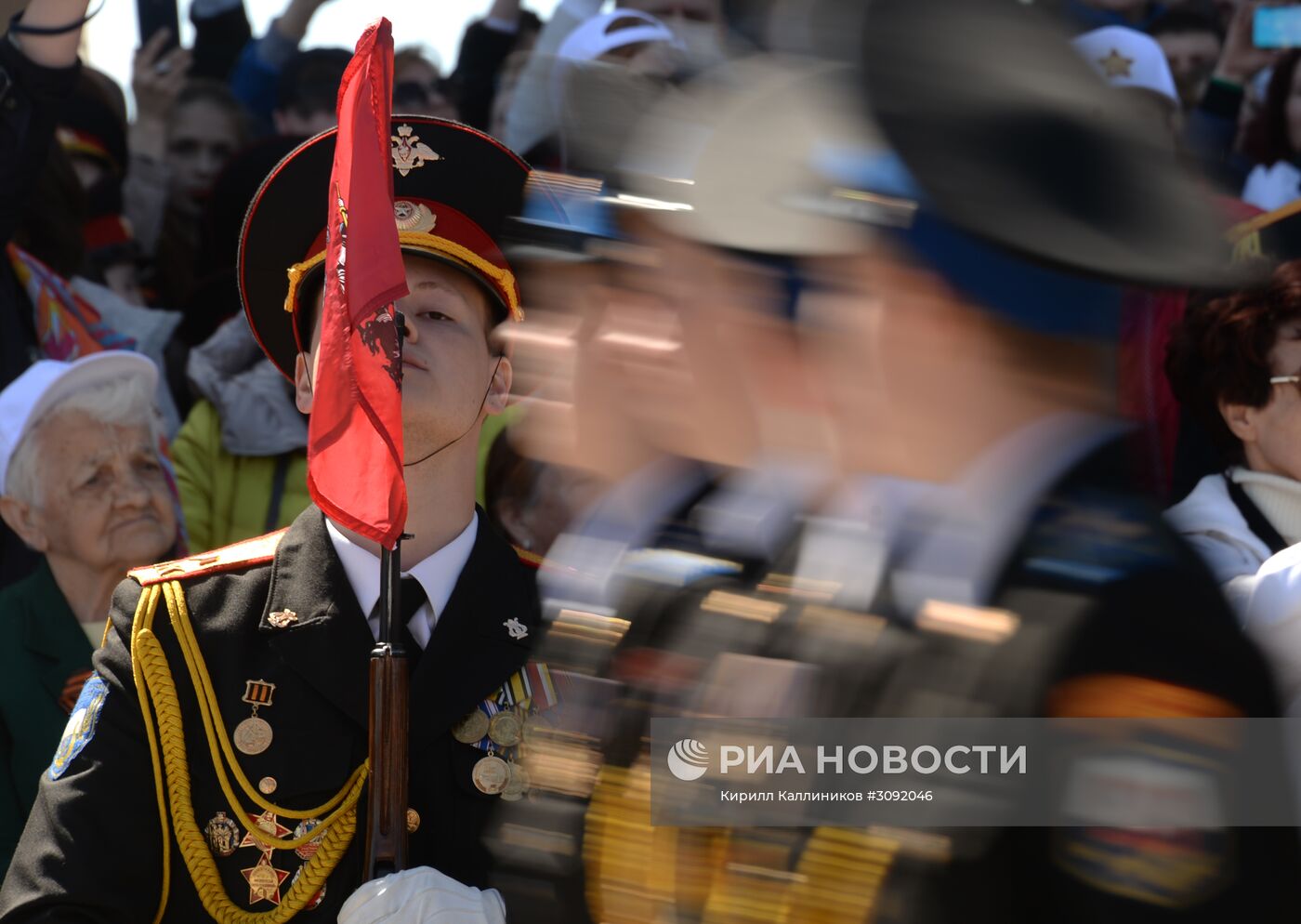 Парад московских кадетов на Поклонной горе