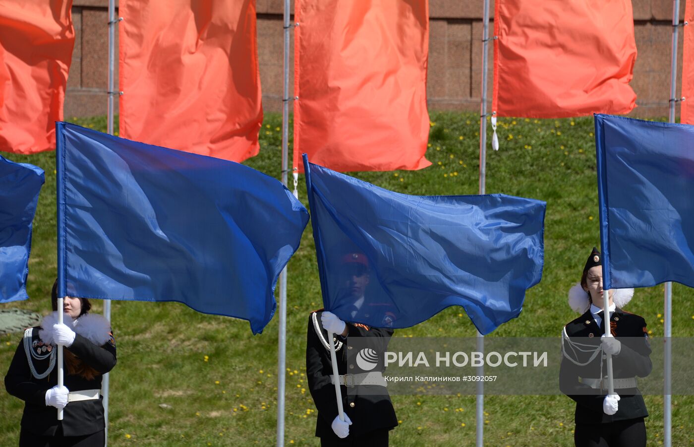 Парад московских кадетов на Поклонной горе