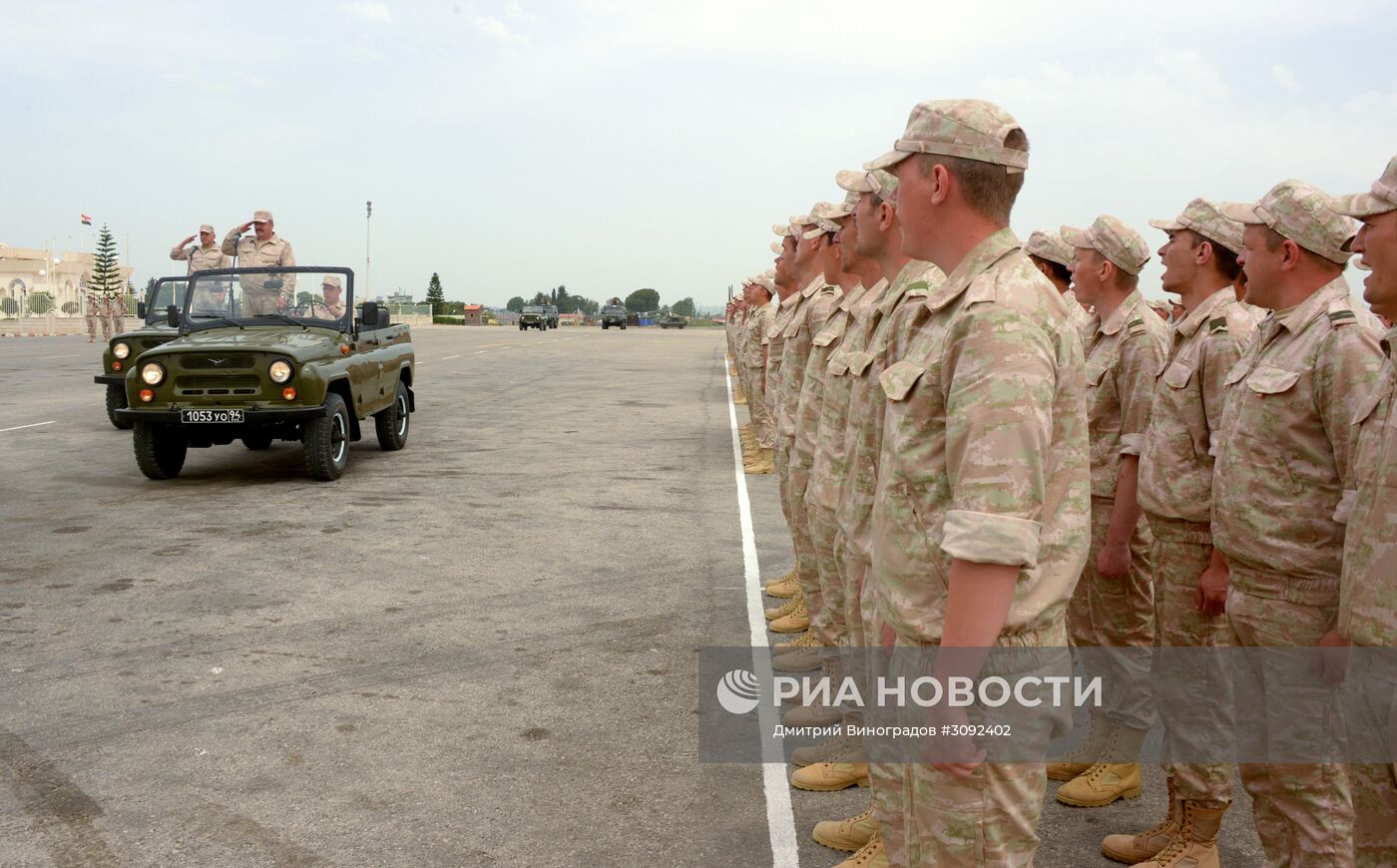 Репетиция парада Победы на авиабазе Хмеймим в Сирии