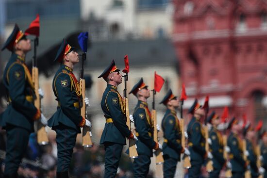 Генеральная репетиция военного парада, посвящённого 72-й годовщине Победы в ВОВ