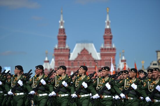 Генеральная репетиция военного парада, посвящённого 72-й годовщине Победы в ВОВ