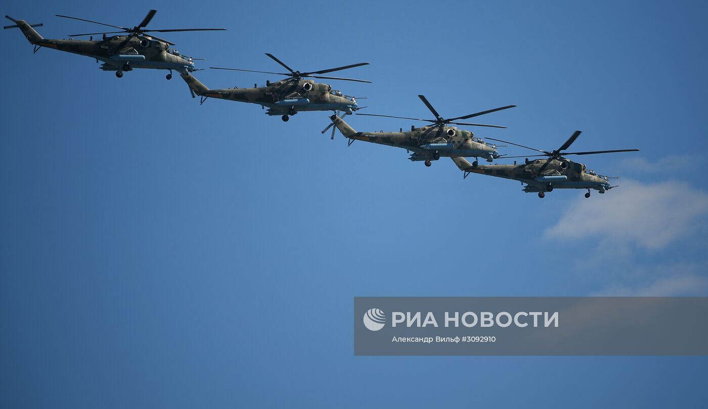 Генеральная репетиция военного парада, посвящённого 72-й годовщине Победы в ВОВ