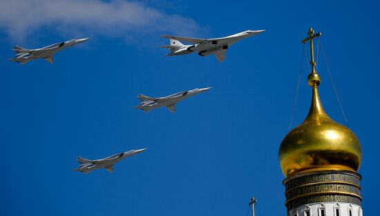 Генеральная репетиция военного парада, посвящённого 72-й годовщине Победы в ВОВ