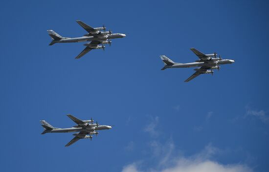 Генеральная репетиция военного парада, посвящённого 72-й годовщине Победы в ВОВ