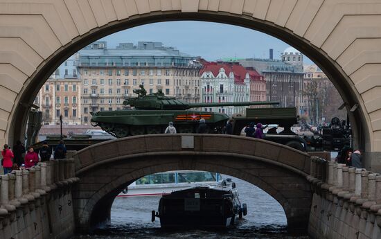 Генеральная репетиция парада Победы в Санкт-Петербурге