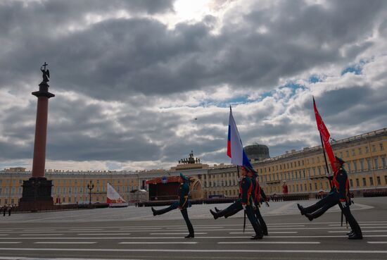 Генеральная репетиция парада Победы в Санкт-Петербурге