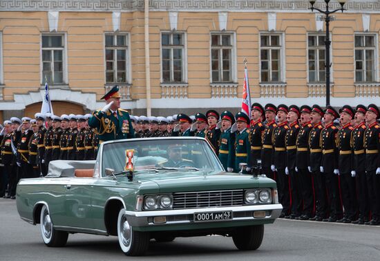 Генеральная репетиция парада Победы в Санкт-Петербурге