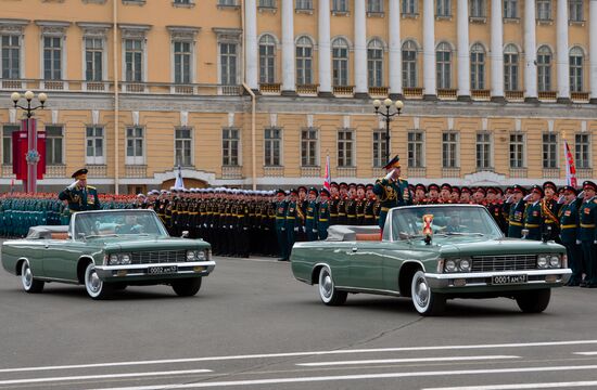 Генеральная репетиция парада Победы в Санкт-Петербурге