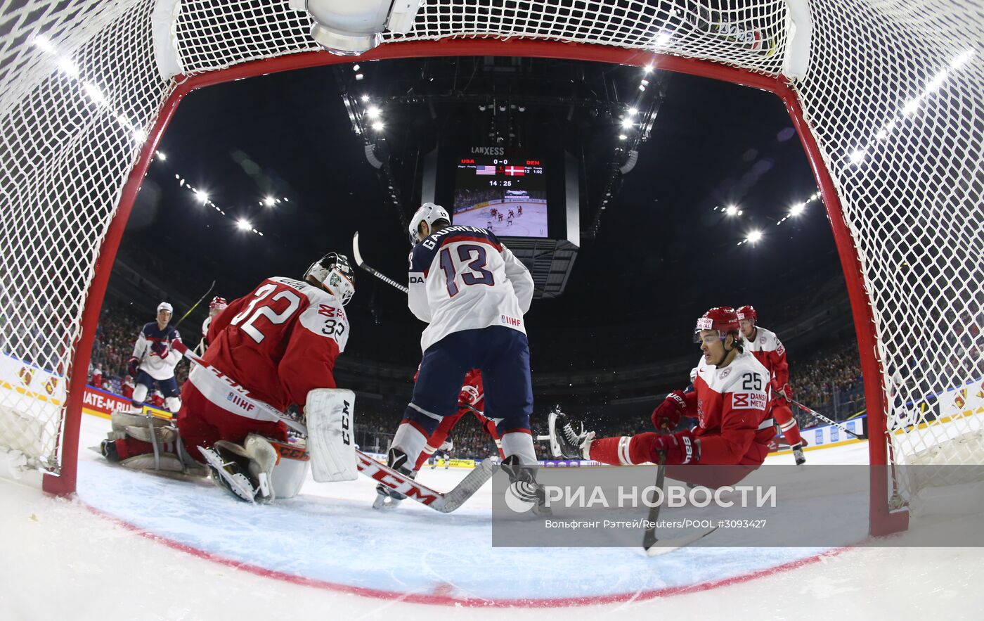 Хоккей. Чемпионат мира. Матч США - Дания