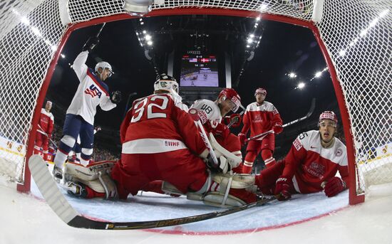 Хоккей. Чемпионат мира. Матч США - Дания