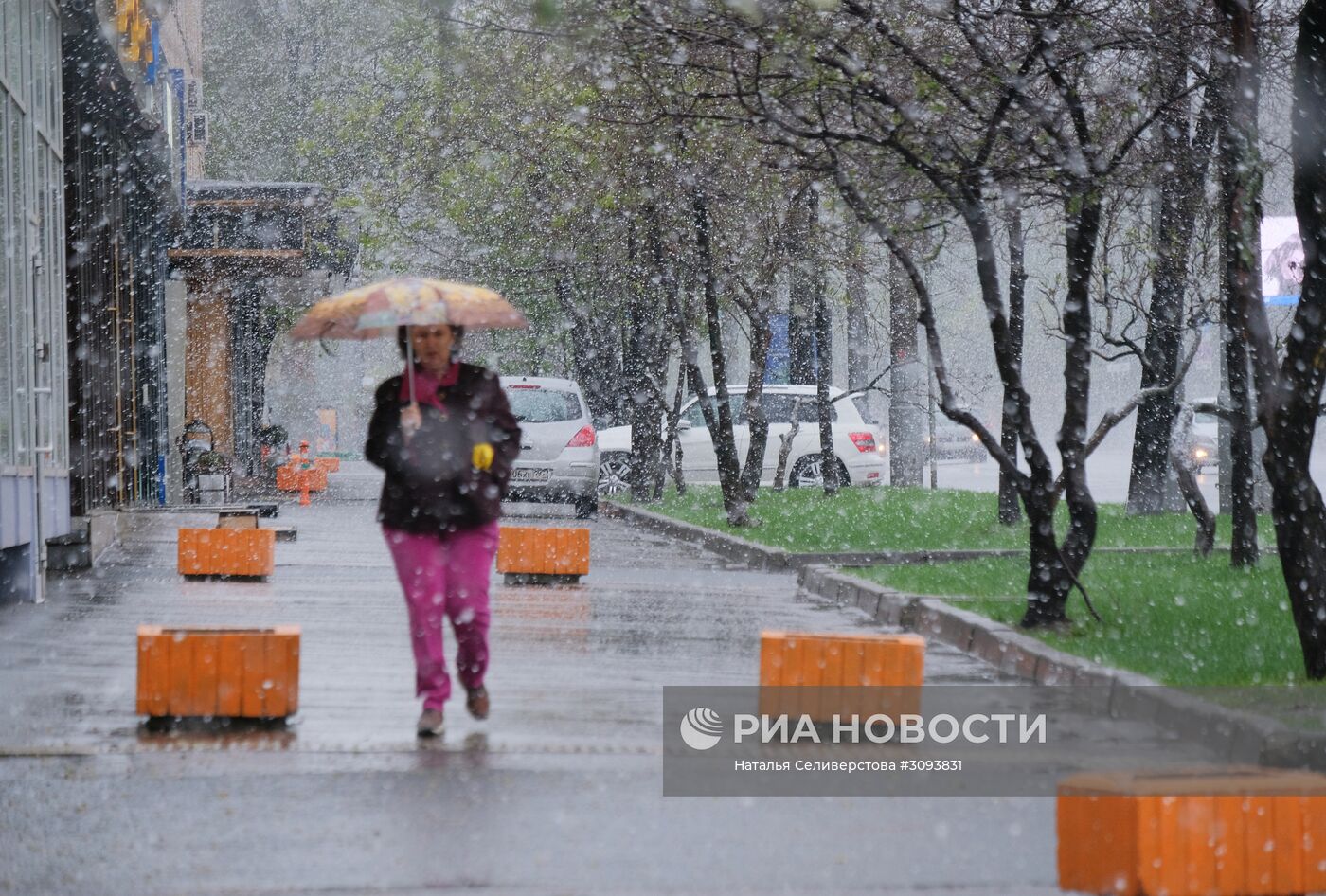 Майский снегопад в Москве