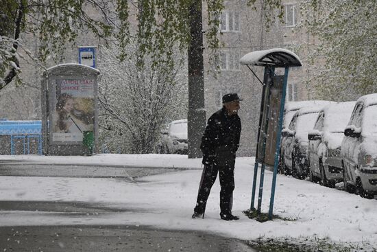 Майский снегопад в Москве