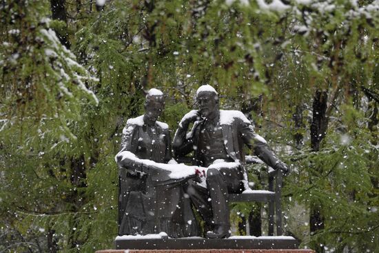 Майский снегопад в Москве