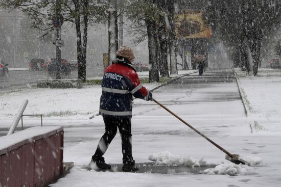 Майский снегопад в Москве