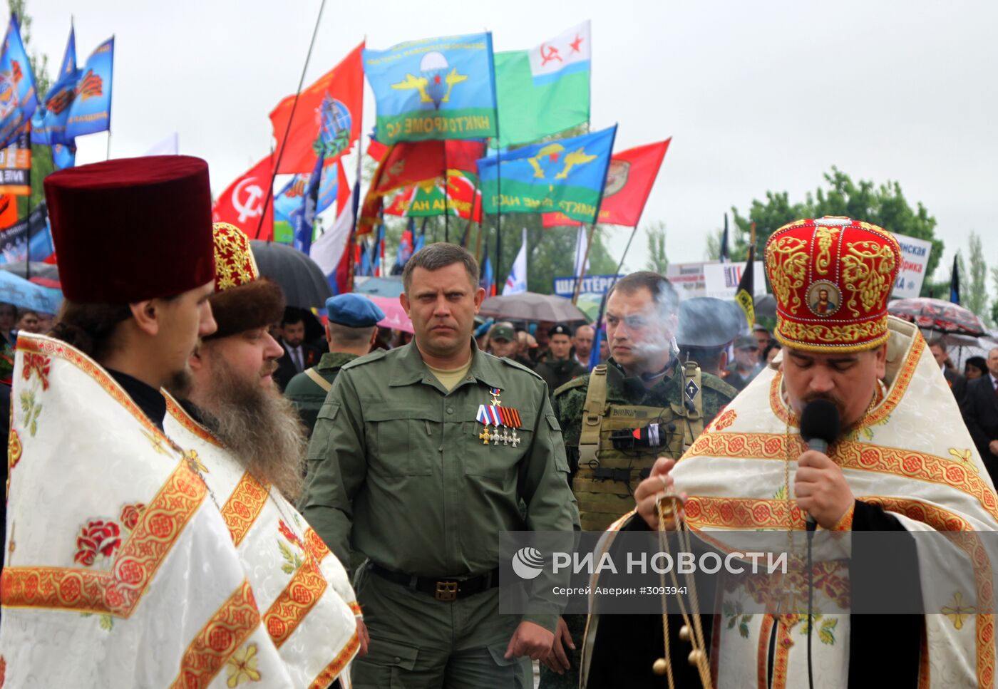 Акции памяти, посвященные Дню Победы, на Саур-Могиле в Донецкой области