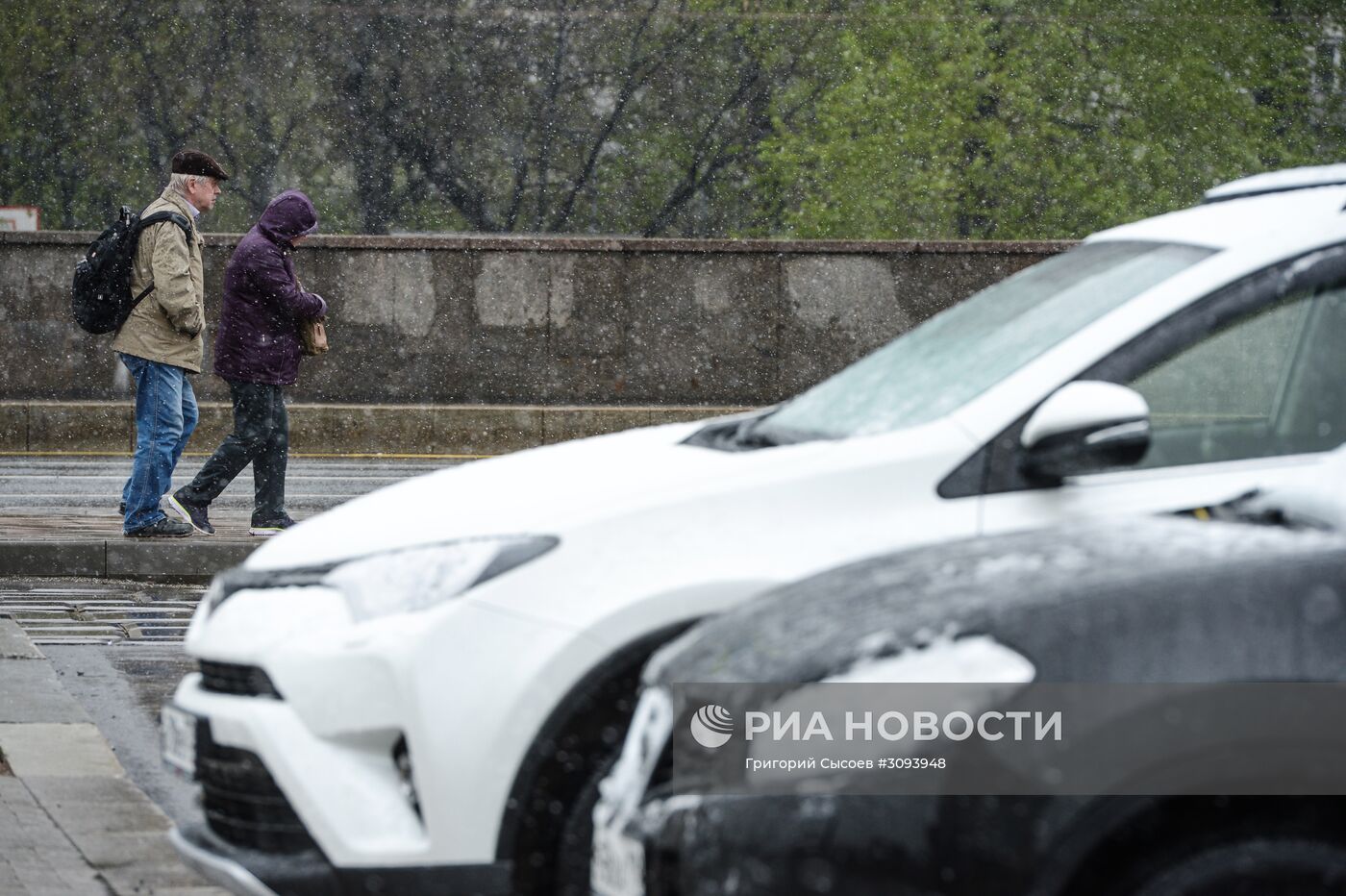 Майский снегопад в Москве