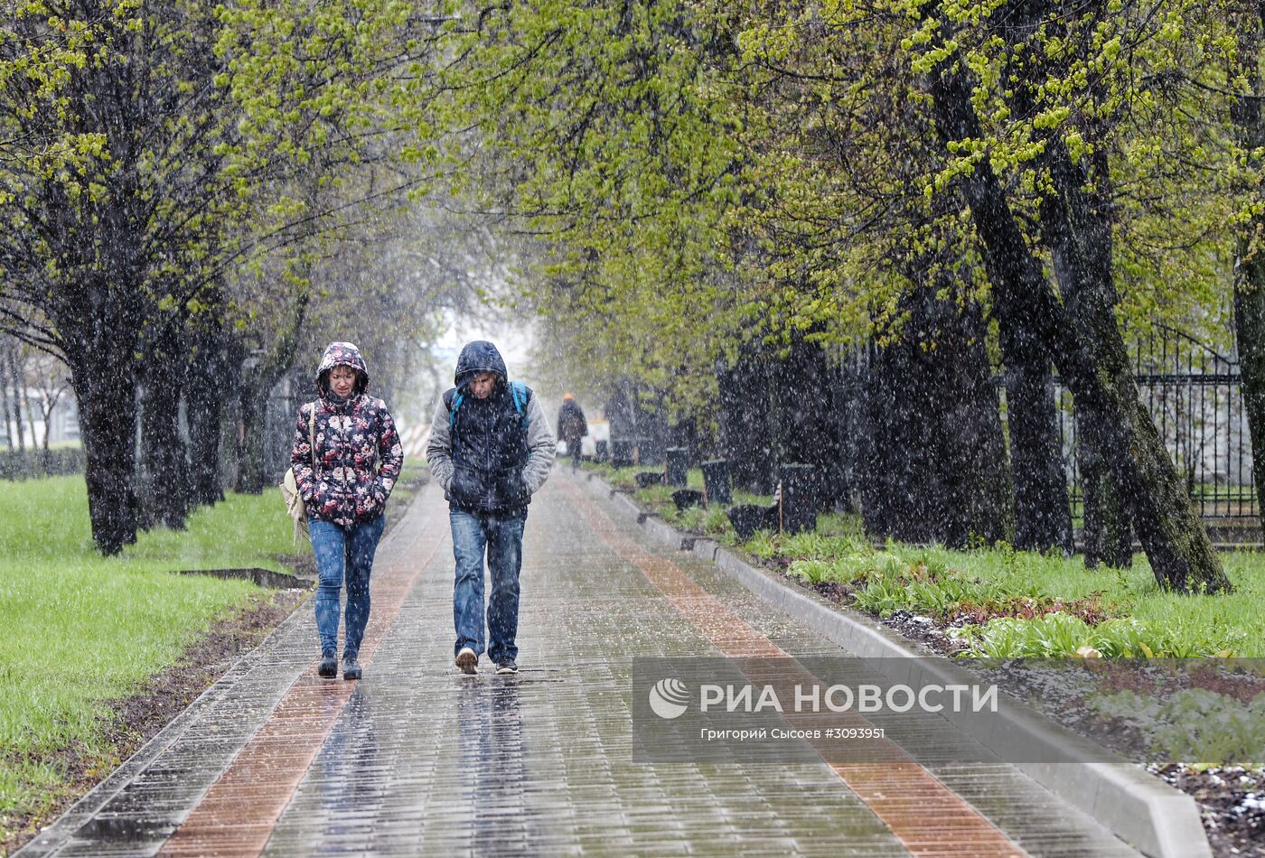 Майский снегопад в Москве